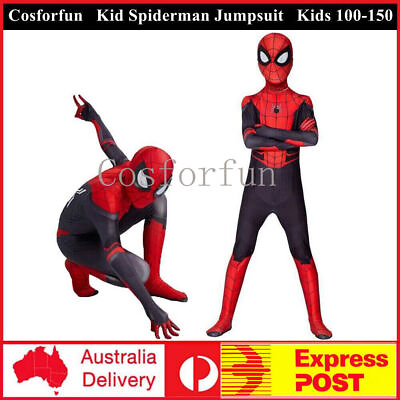 #ad Kids Spiderman Costume SpiderMan Far From Home Zentai Cosplay Jumpsuit Book Week AU $23.99