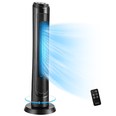 #ad 40quot; Oscillating Tower Fan w Remote Control Portable Bladeless Household Fan $59.95