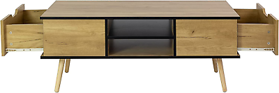 #ad Coffee Table 43.31 INCH Cocktail Table with 2 Drawers Dining Table Entertainment $224.99