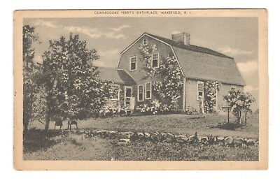 #ad #ad Commodore Ferry#x27;s Birthplace Wakefield Rhode Island Vintage Postcard EB252 $1.00