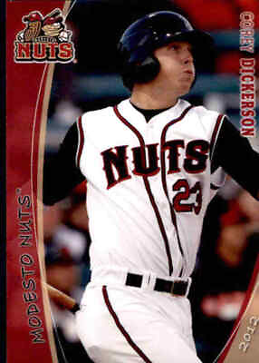 #ad 2012 Modesto Nuts Grandstand #5 Corey Dickerson McComb Mississippi Baseball Card $12.99