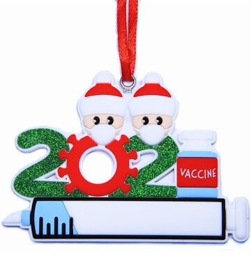 #ad Novelty Quarantine 2021 Christmas Ornament Family of 2 Xmas Decoration $5.95