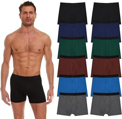 #ad 12 Pack of Mens Boxer Briefs Underwear Bulk 100% Cotton Soft Comfortable $37.92