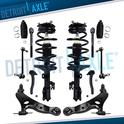 #ad FWD Front Struts Lower Control Arm Sway Bar Tie Rod for 2004 2010 Toyota Sienna $327.07