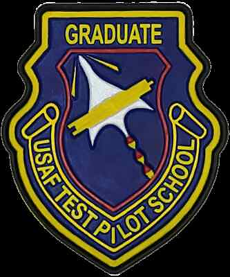 #ad 4.75quot; USAF AIR FORCE TEST PILOT SCHOOL GRADUATE COLOR MILITARY LEATHER PATCH $139.99