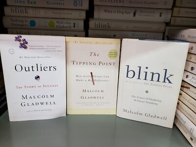 #ad Lot of 3 Malcolm Gladwell Books Outliers The Tipping Point amp; Blink $16.95