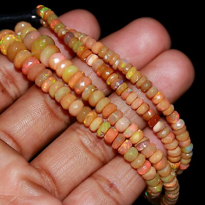 #ad Natural Ethiopian yellow opal Beads faceted yellow beads Smooth Opal Beads $246.00