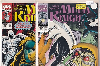 #ad Marc Spector: Moon Knight #32 33 Marvel Comics 1990 Lot of 2 $5.99