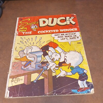 #ad Super Duck #18 Archie Comics 1948 precode funny animal cartoon golden age kids $39.56