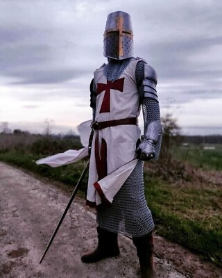 #ad Medieval Templar Knight Full Body Set Armour Cosplay Halloween Suit Armor LARP. $299.70