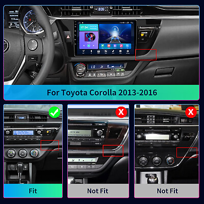 #ad 10.2#x27;#x27; 432GB Android 13 Car Radio Stereo GPS Navi For Toyota Corolla 2014 2016 $146.99