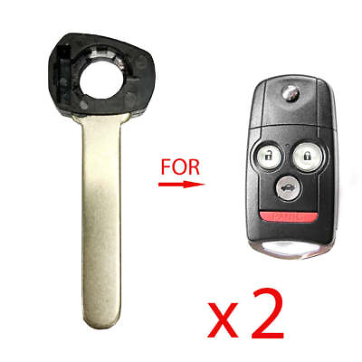#ad New Keyless Remote Flip Key Uncut Blade w o chip Replacement for Acura 2 Pack $10.66