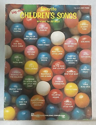 #ad Favorite Children’s Songs Big Note Easy Piano Book 1986 PB Sheet Music $10.99