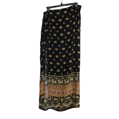 #ad Unbranded womens skirt one size elephant print long maxi wrap skirt light $15.00
