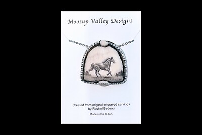 #ad Horse Pin Pendant. Moosup Valley Rachel Badeau Etched $39.00