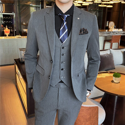 #ad Suit Set Men#x27;s Youth Blazers Formal Dress Business Groom Wedding Dress 3pcs New $146.63