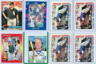 #ad Eight 8 Carlton Fisk 1982 1990 1991 1992 Cards Chicago White Sox HOF $4.99