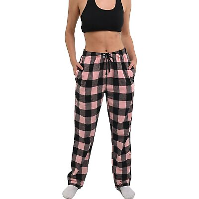 #ad Women#x27;s Pajama Pants Comfy Cotton Drawstring Plaid Lounge amp; Sleep Bottoms $10.99