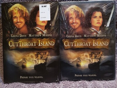 #ad GET3 USED DVD Cutthroat Island 1995 k Geena Davis With Slipcover $5.99