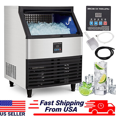 #ad 440LBS 24H Built In Commercial Ice Maker Ice Cube Machine Undercounter Stainless $1399.99