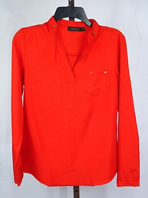 #ad The Limited Womens Ladies Red Long Sleeve Pullover Blouse Top Size Small $15.99