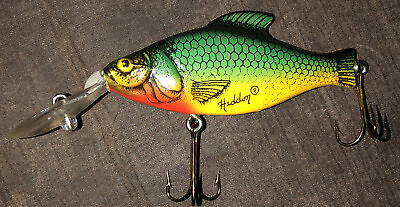 #ad Vtg Heddon Preyfish Hot Color Natural Perch Walleye Bass Fishing Lure NICE $76.47