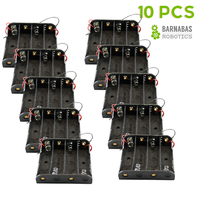 #ad 10x AA Battery Holder Case Box with Wire Leads for 4X Series AA Batteries 6V US $10.99