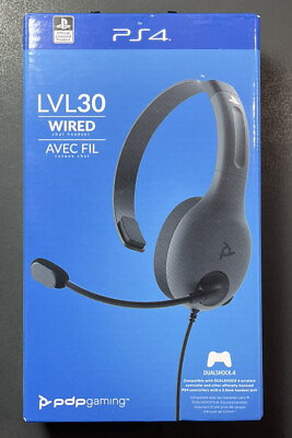 #ad Official PS4 Wired Chat Headset LVL30 Gray Edition NEW $24.33