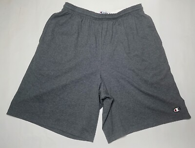 #ad Champion Cotton Blend Athletic Shorts w Pockets Dark Gray Men#x27;s Medium $16.99