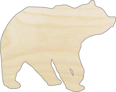 #ad Bear Laser Cut Out Unfinished Wood Craft Shape BER14 $14.00