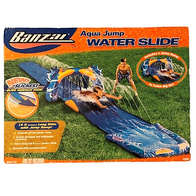 #ad Banzai Aqua Jump Water Slide 18ft BRAND NEW $48.84