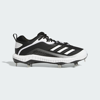 Adidas Men#x27;s EG7603 Icon 6 Bounce Baseball Metal Cleat Black White Size 10.5 $69.99