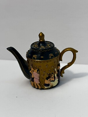 #ad Vintage Miniature Tea Pot Asian Art Small $12.00