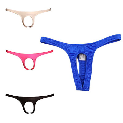 #ad Mens Briefs Lightweight Underwear Hole Clubwear Bottoms Thong Front G string $9.39