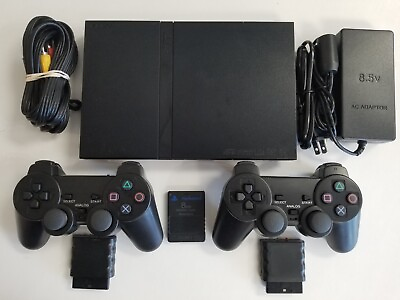 #ad GUARANTEED Slim Playstation 2 Console PS2 2 BRAND NEW Controllers G PS1 Compati $179.99