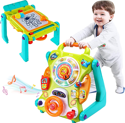 #ad Iplay Ilearn 3 in 1 Baby Walker Sit to Stand Toys Kids Activity Center Toddle $83.69