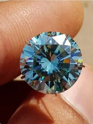 #ad 1ct Blue Color VVS1 Round Diamond Stone Certified Loose Gemstone $24.00