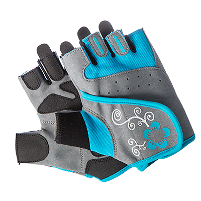 #ad Ladies Fitness Workout Weight Lifting Gloves Grey Turquoise $19.95