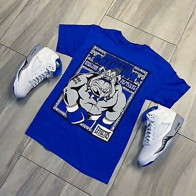 #ad #ad Tee to match Air Jordan Retro 5 Stealth Sneakers. Champion Royal Tee $26.25