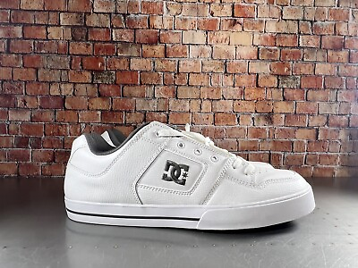 #ad DC Men#x27;s Pure Casual Low Top Skate Shoe White Battleship White 14 $45.99