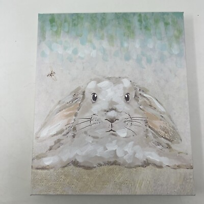 #ad Pier 1 Wall Art Canvas bunny 12x10 $13.13