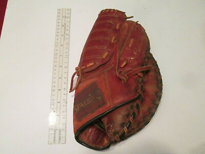 Baseball Spalding Vintage Glove or Mitt Reddish Leather Baseball Mitt Korea $39.50