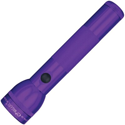 #ad Mag Lite Flashlight 2D Purple Aluminum Resists Water Impact 10quot; Length USA Made $30.29