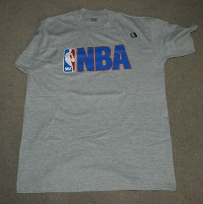 #ad NEW NBA Basketball Logo Champion Shirt Large Made in USA $34.95
