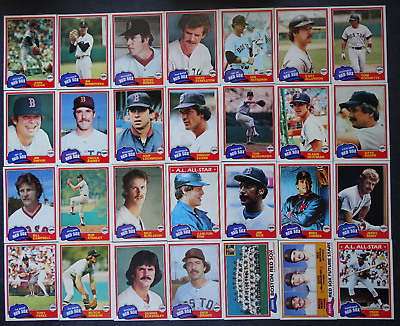 #ad 1981 Topps Boston Red Sox Team Set of 28 Baseball Cards $11.00