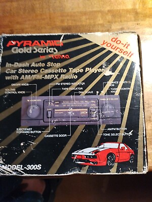 #ad Vintage Pyramid Gold Series Model 300s Cassette Player New In Box $75.00