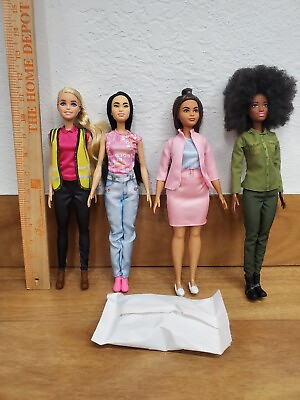 #ad Barbie Career of the Year Eco Leadership Team 4 Doll Set Recycled Plastic $34.99