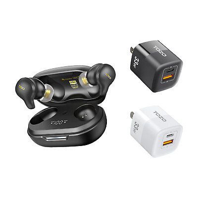 #ad Tozo Golden X1 Bluetooth Noise Cancellation Earbuds w C3 33W USB C Wall Charger $165.98