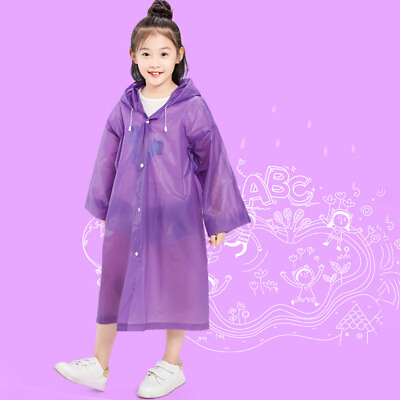 #ad #x27;s Raincoat Thickened Waterproof Girls Rain Coat Clear O9Q5 $8.58