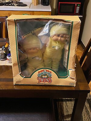#ad Cabbage Patch Kids limited edition Twin Dolls Girls Papers Blond Blue Eyes 1985 $249.98